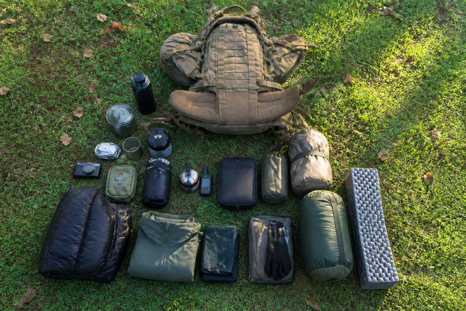 Packing gewichtsverdeling en fieldcraft